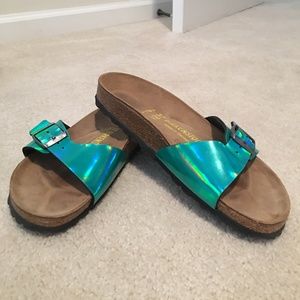 Birkenstock in mermaid green